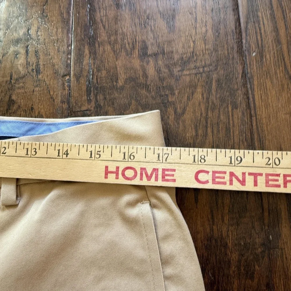Brooks Brothers Advantage Chino Pants Mens 35x29 Khaki Tan Stretch Clark Fit